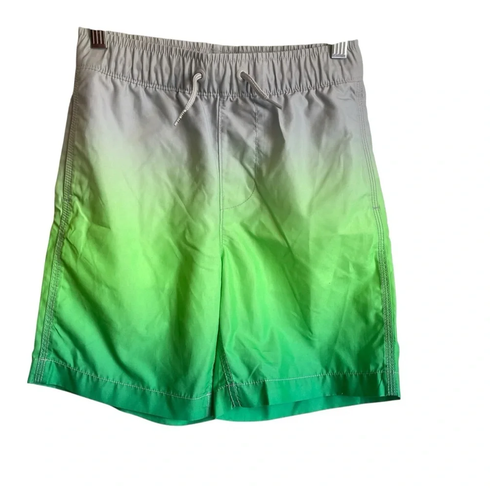 GAP‎ Kids Gray and Green Ombré Swim Shorts NWOT